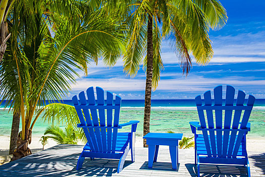 蓝色,椅子,滨海地区,惊奇,海滩