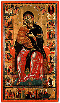 圣母玛利亚,孩子,场景,生活,13世纪,艺术家,佛罗伦萨