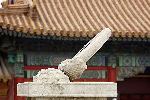 北京故宫里的古代记时工具日晷