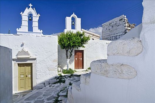 教堂,历史,城镇中心,帕罗斯岛,基克拉迪群岛,希腊,欧洲