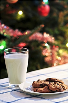 牛奶,曲奇,圣诞老人