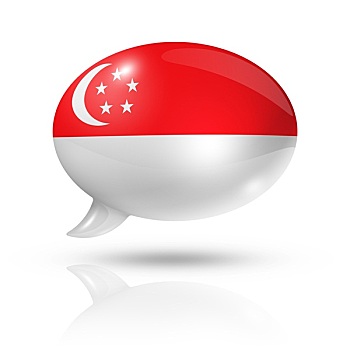 新加坡,旗帜,对话气泡框
