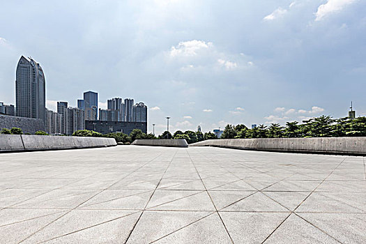 现代办公室,建筑,广州,空,砖,地面