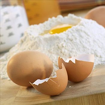 蛋壳,蛋,面粉