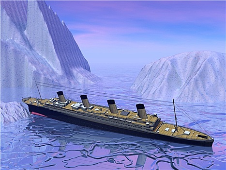 泰坦尼克号,船,沉没