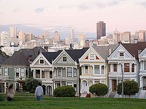 涂绘,女性,房子,旧金山,加利福尼亚,美国