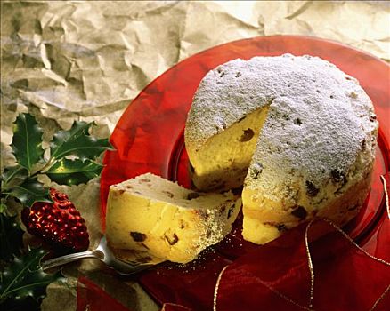节日果子面包,经典,圣诞节蛋糕,意大利