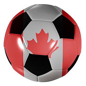 传统,黑白,足球,加拿大国旗