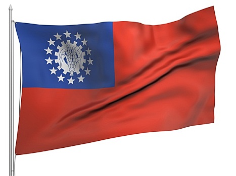 飞,旗帜,缅甸,国家