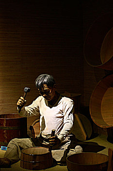 台湾木桶制作