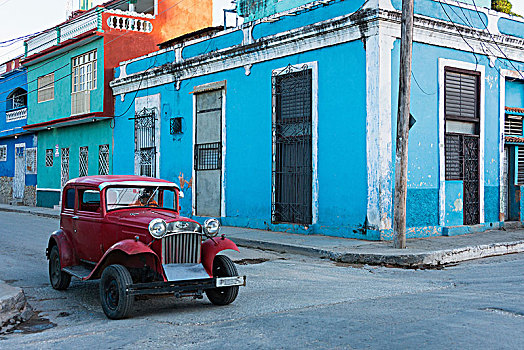 古巴,特立尼达,街道,老爷车