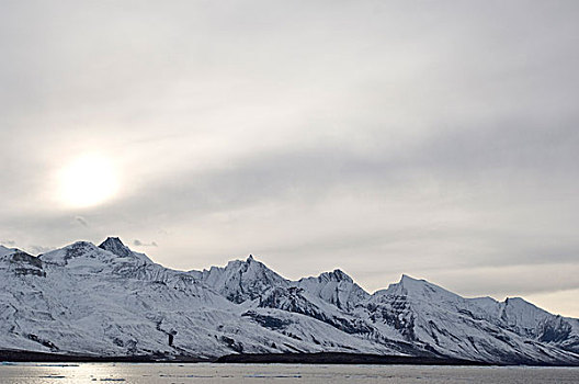 山景,奥斯卡,峡湾,东北方,格陵兰,国家公园