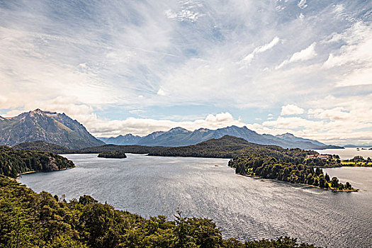 风景,湖,山,纳韦尔瓦皮,国家公园,里奥内格罗,阿根廷