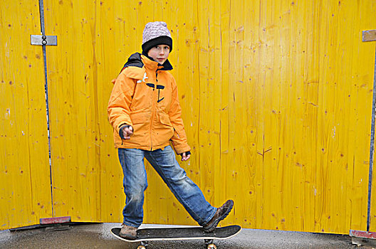 滑板,黄色