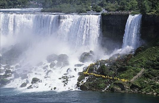 加拿大,安大略省,人,靠近,尼亚加拉瀑布