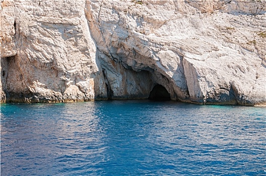蓝色,洞穴,扎金索斯,岛屿