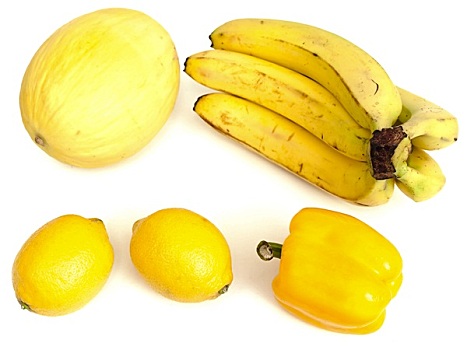 黄色,水果