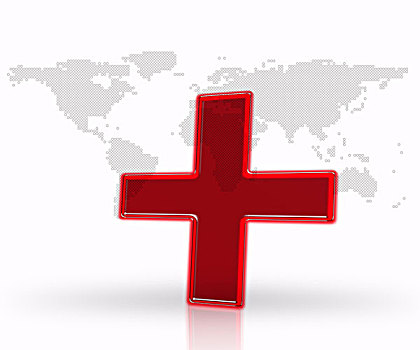 数码,红色,医疗,世界地图,背景