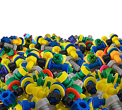 彩色,玩具,塑料制品,螺钉,螺母