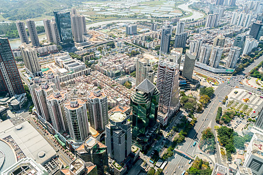 深圳城市建筑景观天际线