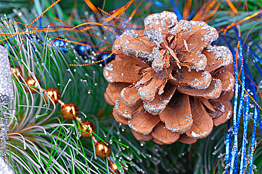 圣诞树,装饰,鲜明,闪亮装饰物