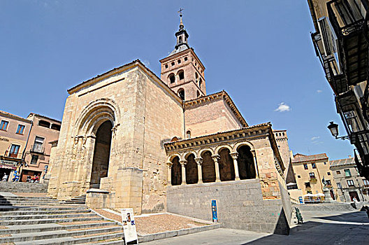 教堂,广场,塞戈维亚,卡斯提尔,西班牙,欧洲