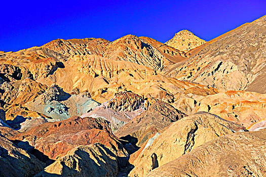 石头,变色,矿物质,晚间,亮光,死亡谷国家公园,加利福尼亚,美国,北美