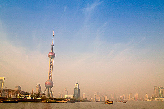 高层建筑,东方明珠电视塔,浦东,新,区域,上海,中国