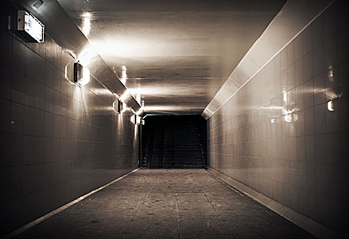 地铁,通道,楼梯,暗色
