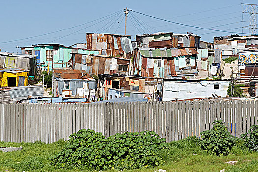 小屋,住宅区,高速公路,城镇,南非,非洲