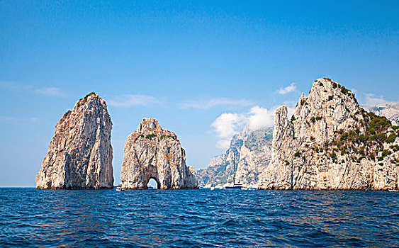 石头,卡普里岛,地中海,夏天,海边风景
