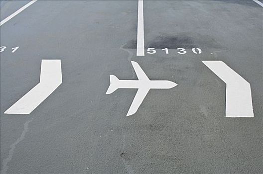 机场,停放,水平,飞行,指示,标识,北莱茵威斯特伐利亚,德国
