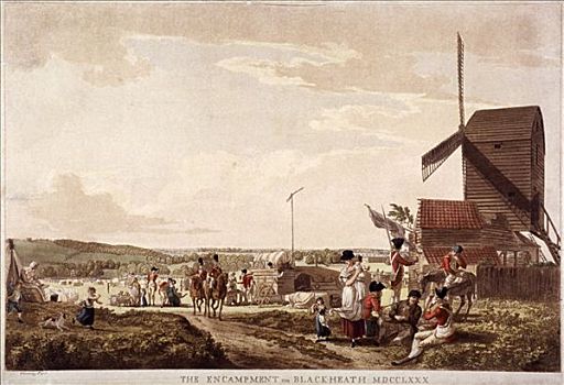 营地,格林威治,伦敦,1780年,艺术家