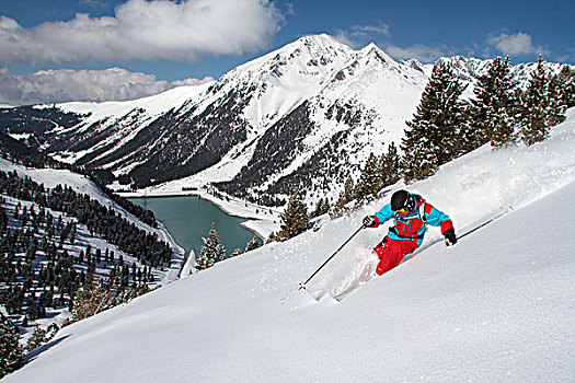 男人,场外滑雪,奥地利