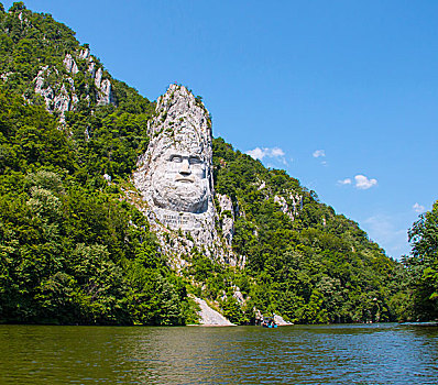 石头,雕塑,铁门,自然公园,多瑙河,罗马尼亚,欧洲