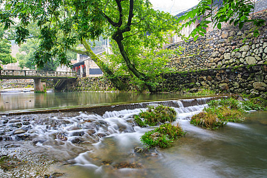 小溪,老房子,山泉,流水