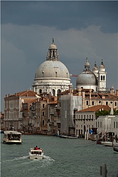 威尼斯,风景,大运河,行礼,风暴