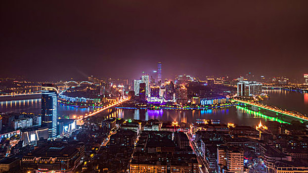 广西,柳州市,城市夜景风光