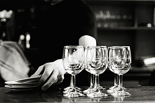 葡萄酒杯,台案,酒吧