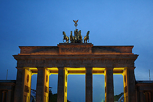 勃兰登堡门,傍晚,柏林