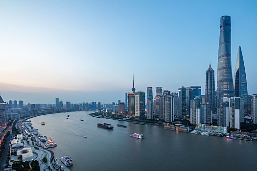 上海,黄浦江,两岸,夜景