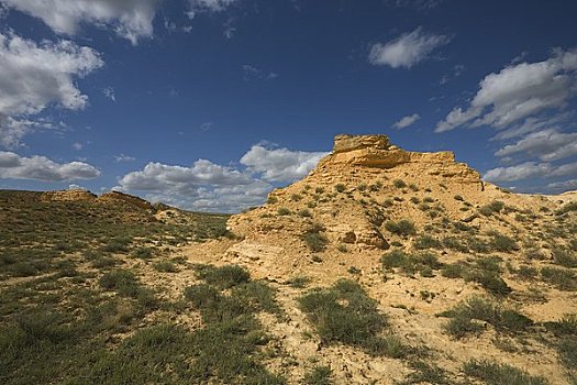 砂岩,岩石构造,北方,粉笔,金字塔,堪萨斯,美国