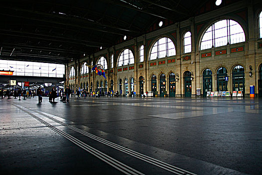 铁路,车站,苏黎世,瑞士,欧洲