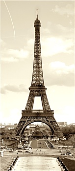 艾菲尔铁塔,巴黎,深褐色