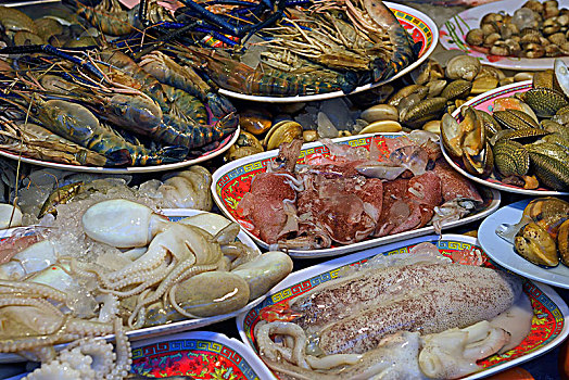 海鲜,周末,市场,普吉岛,泰国,亚洲