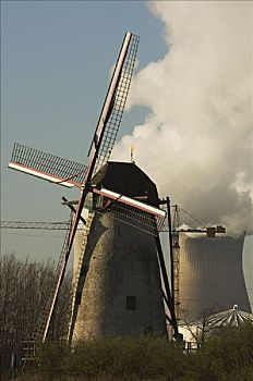 风车,核电站,比利时