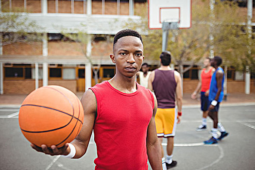男性,篮球手,拿着,篮球,篮球场,头像