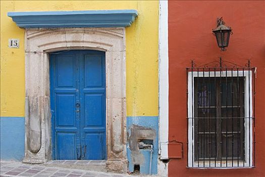 门,窗户,历史,城镇,瓜纳华托,世界遗产,省,墨西哥