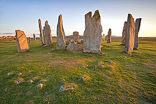 立石,迟,新石器时代,卡拉尼西,刘易斯岛,西部,苏格兰,英国