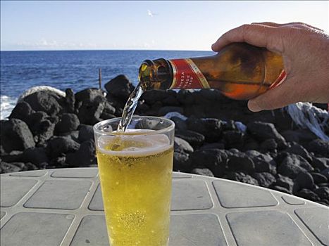 啤酒,啤酒瓶,啤酒杯,帕尔玛,加纳利群岛,西班牙